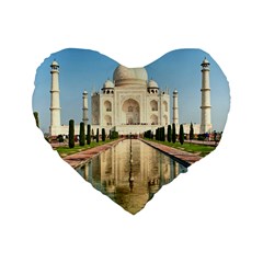 Taj Mahal Standard 16  Premium Heart Shape Cushions by trendistuff