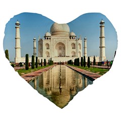 Taj Mahal Large 19  Premium Heart Shape Cushions