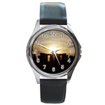 SUNSET STONEHENGE Round Metal Watches