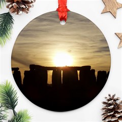 Sunset Stonehenge Ornament (round) 