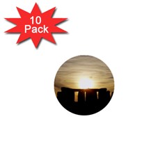 Sunset Stonehenge 1  Mini Buttons (10 Pack)  by trendistuff