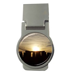 Sunset Stonehenge Money Clips (round)  by trendistuff