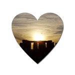 SUNSET STONEHENGE Heart Magnet