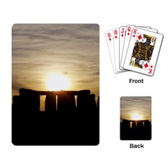 Sunset Stonehenge Playing Card by trendistuff