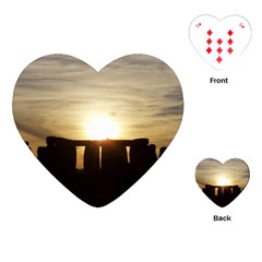 Sunset Stonehenge Playing Cards (heart) 