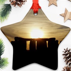 Sunset Stonehenge Star Ornament (two Sides)  by trendistuff