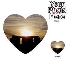 Sunset Stonehenge Multi-purpose Cards (heart)  by trendistuff