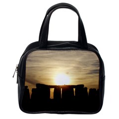 Sunset Stonehenge Classic Handbags (one Side) by trendistuff