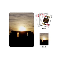 Sunset Stonehenge Playing Cards (mini)  by trendistuff