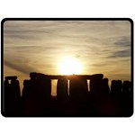 SUNSET STONEHENGE Double Sided Fleece Blanket (Large) 