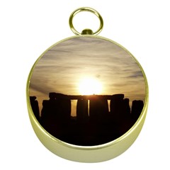 Sunset Stonehenge Gold Compasses