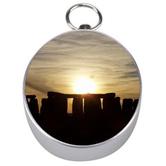 Sunset Stonehenge Silver Compasses