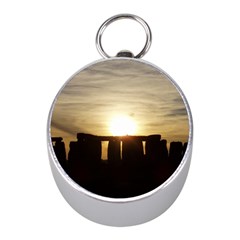 Sunset Stonehenge Mini Silver Compasses