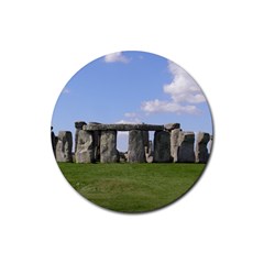 Stonehenge Rubber Coaster (round)  by trendistuff