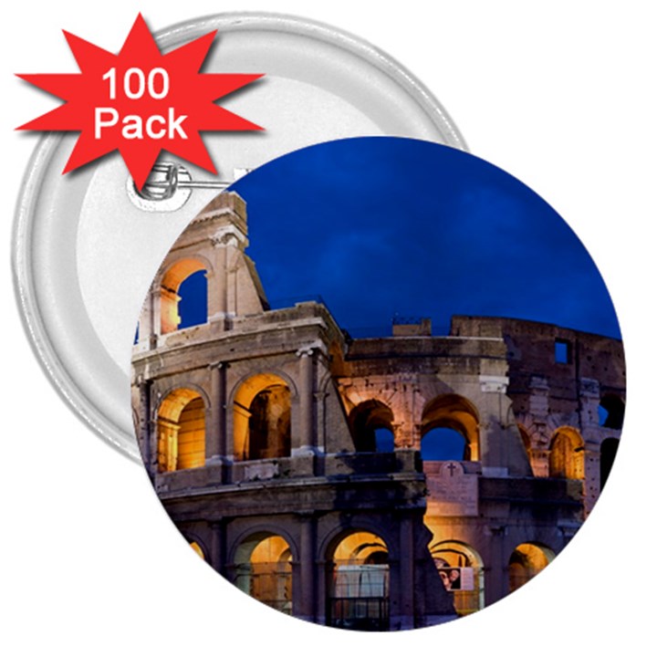 ROME COLOSSEUM 2 3  Buttons (100 pack) 