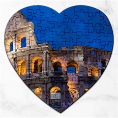 Rome Colosseum 2 Jigsaw Puzzle (heart) by trendistuff