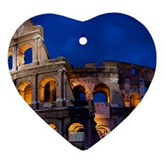 Rome Colosseum 2 Heart Ornament (2 Sides) by trendistuff