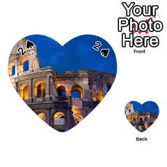 Rome Colosseum 2 Playing Cards 54 (heart)  by trendistuff