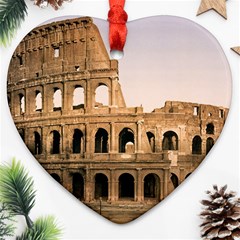 Rome Colosseum Ornament (heart)  by trendistuff