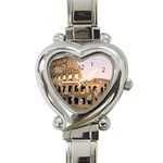 ROME COLOSSEUM Heart Italian Charm Watch Front