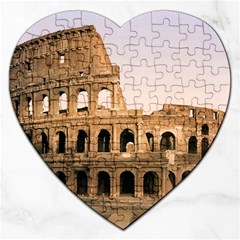 Rome Colosseum Jigsaw Puzzle (heart) by trendistuff