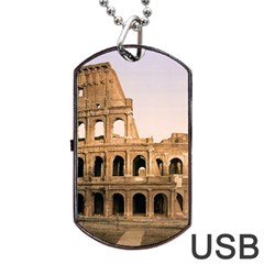 Rome Colosseum Dog Tag Usb Flash (one Side)