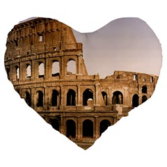 Rome Colosseum Large 19  Premium Heart Shape Cushions by trendistuff