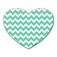 Chevron Pattern Gifts Heart Mousepads by GardenOfOphir