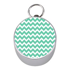 Chevron Pattern Gifts Mini Silver Compasses