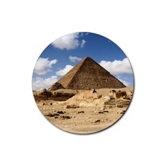 Pyramid Giza Rubber Coaster (round)  by trendistuff