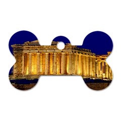 Parthenon 2 Dog Tag Bone (one Side)