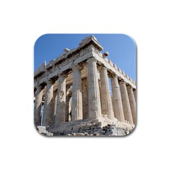 Parthenon Rubber Square Coaster (4 Pack)  by trendistuff