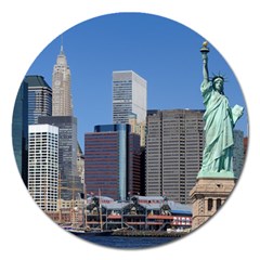 Ny Liberty 2 Magnet 5  (round) by trendistuff