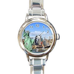 Ny Liberty 1 Round Italian Charm Watches by trendistuff