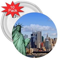 Ny Liberty 1 3  Buttons (10 Pack) 