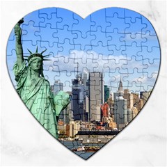 Ny Liberty 1 Jigsaw Puzzle (heart) by trendistuff