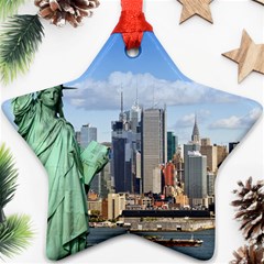 Ny Liberty 1 Star Ornament (two Sides)  by trendistuff