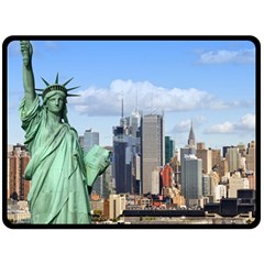 Ny Liberty 1 Fleece Blanket (large)  by trendistuff