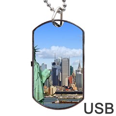 Ny Liberty 1 Dog Tag Usb Flash (one Side)