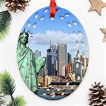 NY LIBERTY 1 Ornament (Oval Filigree) 