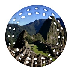 Machu Picchu Ornament (round Filigree)  by trendistuff