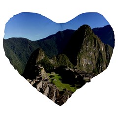 Machu Picchu Large 19  Premium Heart Shape Cushions by trendistuff