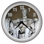 LINCOLN MEMORIAL Wall Clocks (Silver)  Front