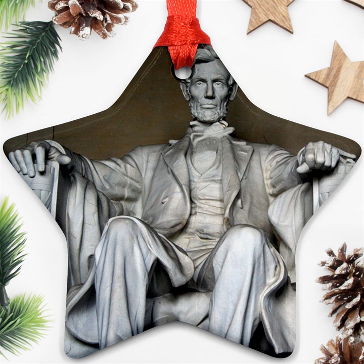 LINCOLN MEMORIAL Star Ornament (Two Sides) 