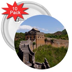 GREAT WALL OF CHINA 3 3  Buttons (10 pack) 