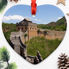 Great Wall Of China 3 Heart Ornament (2 Sides) by trendistuff