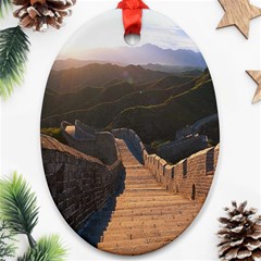 Great Wall Of China 2 Ornament (oval)  by trendistuff