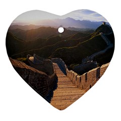 Great Wall Of China 2 Ornament (heart)  by trendistuff