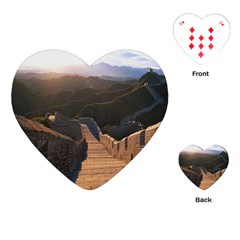 Great Wall Of China 2 Playing Cards (heart)  by trendistuff