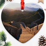 GREAT WALL OF CHINA 2 Heart Ornament (2 Sides) Front